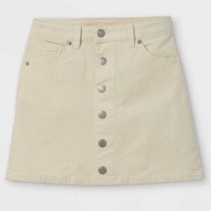 Cat & Jack | Ivory Cream Corduroy A-Line Skirt Girl Size 7-8